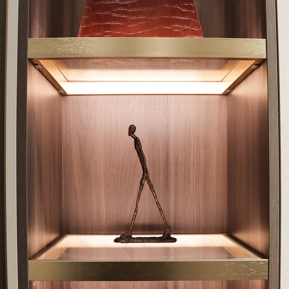 Giacometti Sculpture Bronze Walking Man Statue Replica Famous Abstract Skeleton Collection Figurine Home Decor