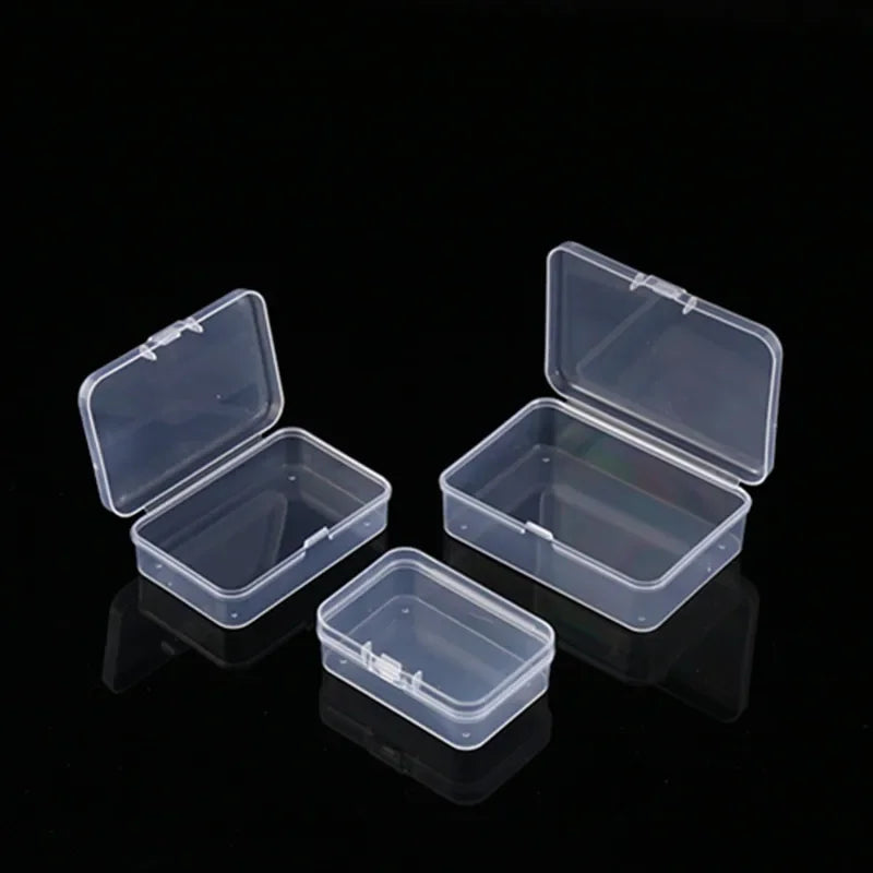 Mini Plastic Rectangular Storage Box Translucent Packing Box Dustproof Durable Strong Jewelry Case Container Home Storage