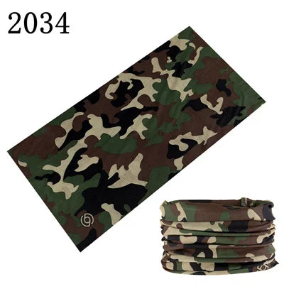 Camouflage Seamless Magic Bandana Buffs Neck Gaiter Paisley Headband Cycling Fishing Tube Face Shield Men Women Scarf Mask Cap - Premium neck gaiter from Lizard Vigilante - Just $5.99! Shop now at Lizard Vigilante