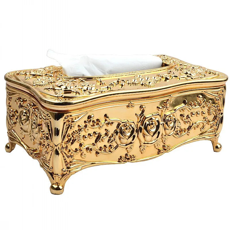 Luxury Continental Acrylic Tissue Box Kitchen Tissue Storage Box Handkerchief Toilet Tissue Holder Home Storage Supplies