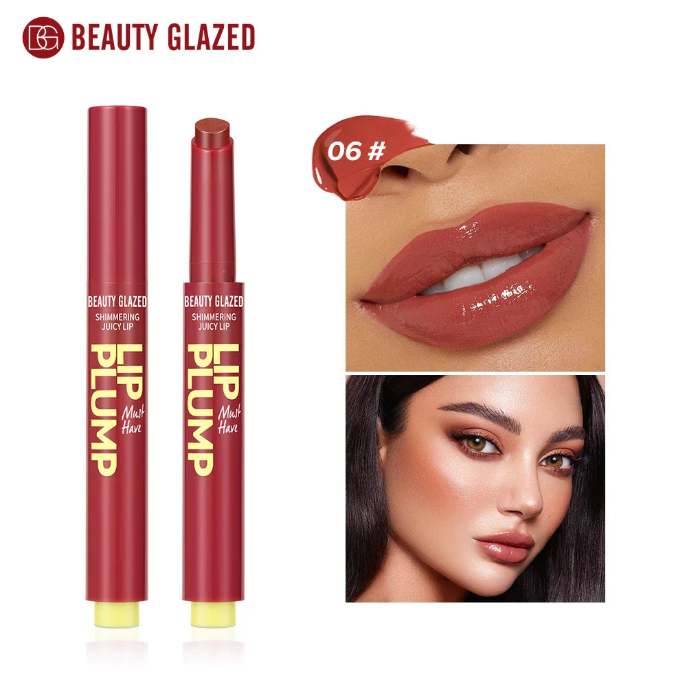 Beauty Glazed 12 Color Shimmering Juicy Lipstick,Shining Lip Plump,Moisturizing Nourishing Women Lip Makeup.Girl's Gift