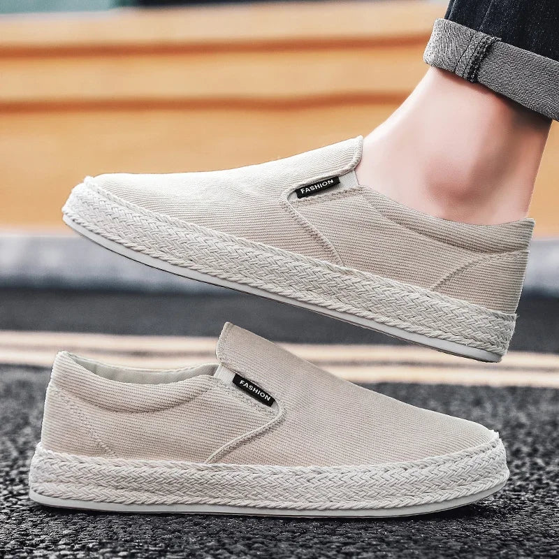 Effortless Cool: Canvas Loafers That Whisper 'Confidence - Premium Shoes from Lizard Vigilante - Just $43.88! Shop now at Lizard Vigilante