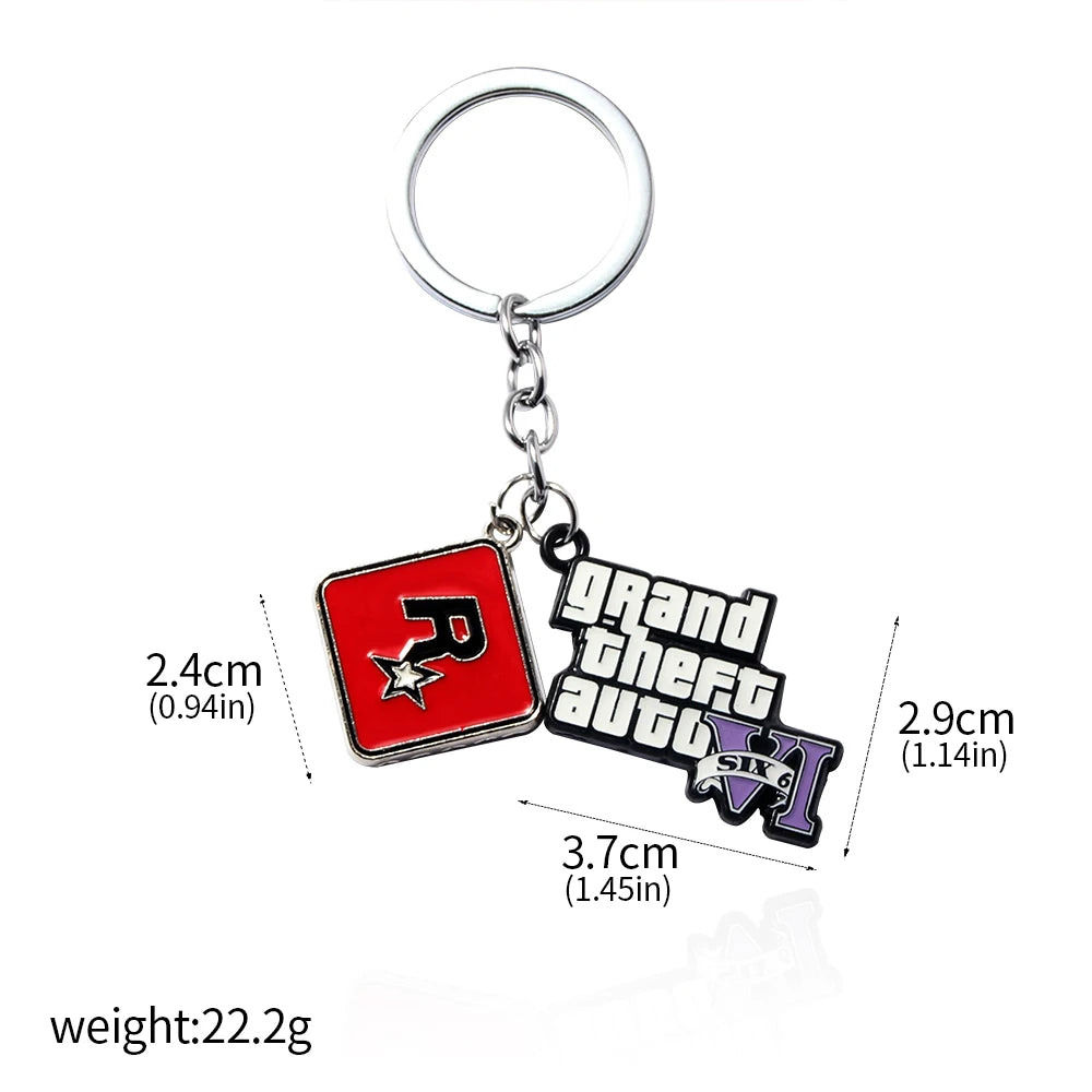 New Style Game PS4 GTA5 Keychain – Grand Theft Auto V Multi Pendant Keyring - Premium keychain from Lizard Vigilante - Just $12.99! Shop now at Lizard Vigilante