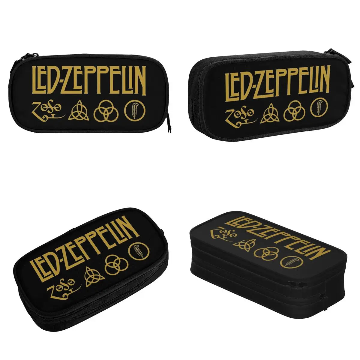 Led Zeppelin Pencil Case Large-capacity Heavy Metal Music Band Office Accessories Double Layer Pencil Case Stationery - Premium pencil case from Lizard Vigilante - Just $19.99! Shop now at Lizard Vigilante