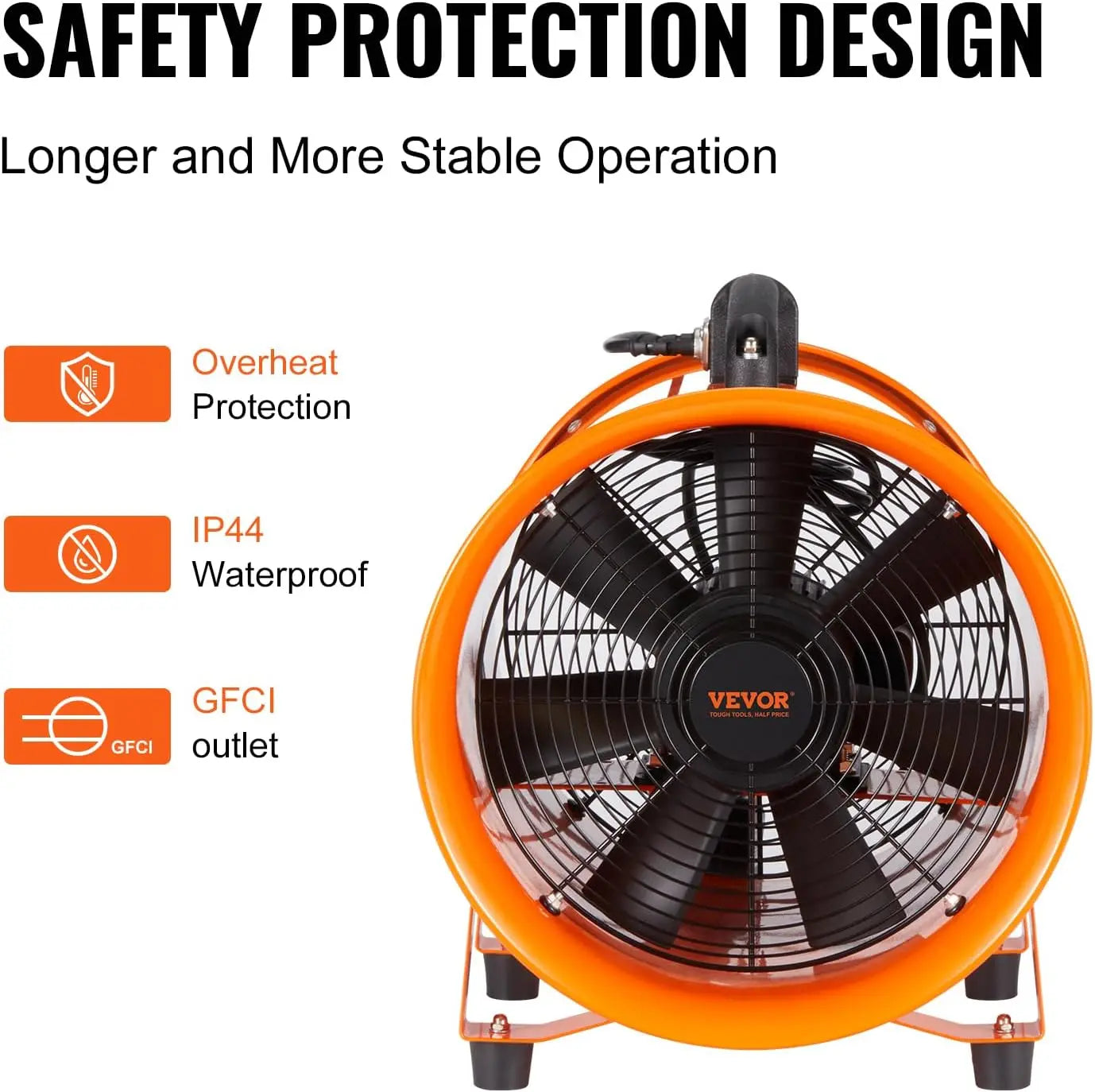 VEVOR 16-Inch Industrial Utility Blower Fan – 2-Speed 5175 CFM Heavy-Duty Axial Exhaust Fan with 33ft Duct Hose for Warehouses, Factories & Construction - Premium fan from Lizard Vigilante - Just $420! Shop now at Lizard Vigilante