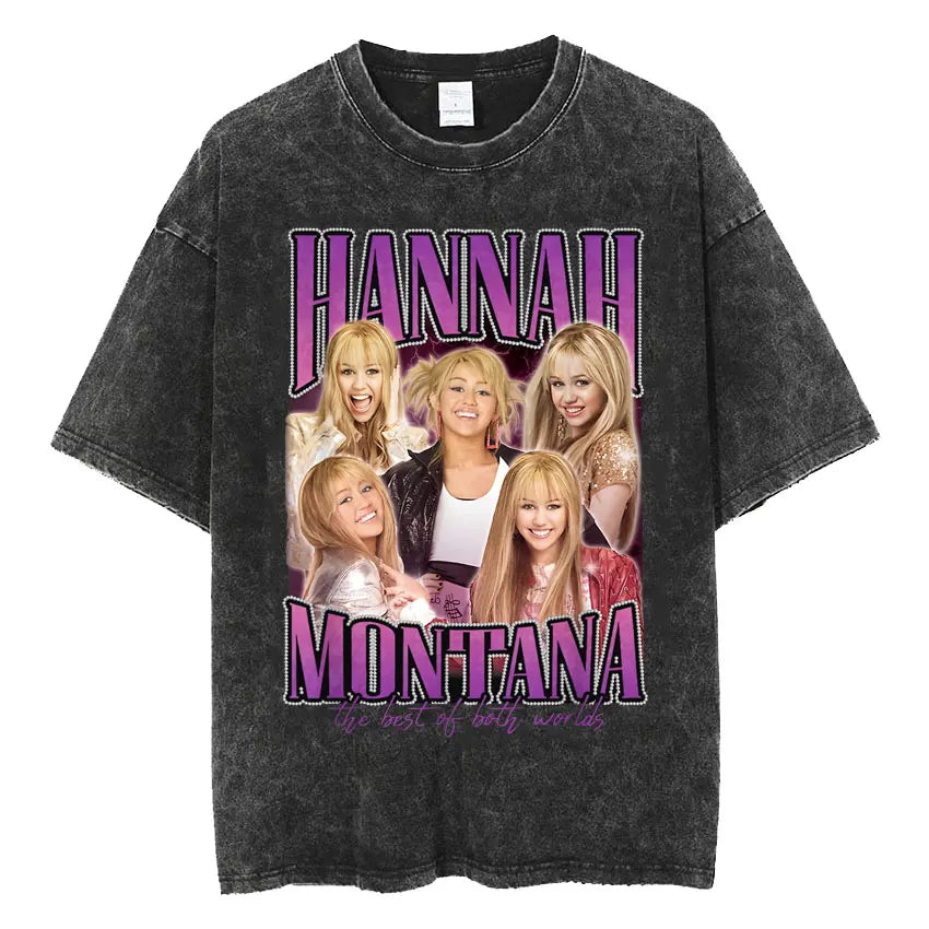 Miley & Montana Mashup: Vintage Washed Aesthetic Hip Hop T-Shirt for Men, Women & Couples – The Ultimate 4-Season Style Revolution - Premium tee from Lizard Vigilante - Just $26.66! Shop now at Lizard Vigilante