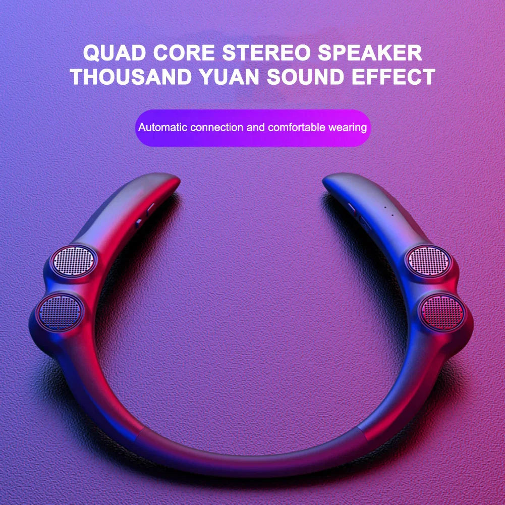 Wearable Bluetooth-compatible Speaker Hang Neck Wireless Subwoofer Sound Box
