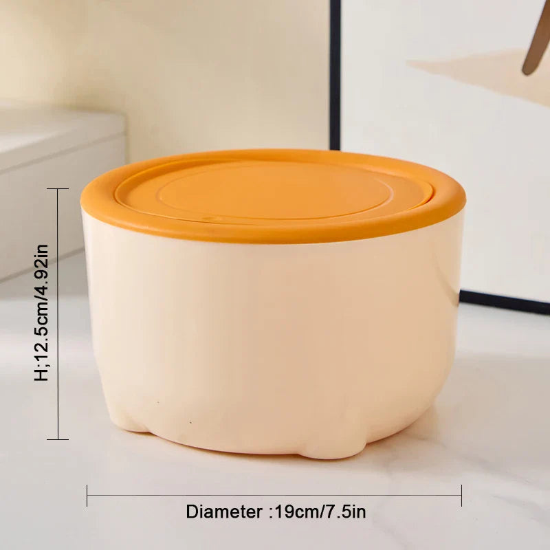 1pc Mini Trash Bin, Small Garbage Can For Desk, Food Waste Bin，Pet cat litter cleaning box，Portable trash can in car