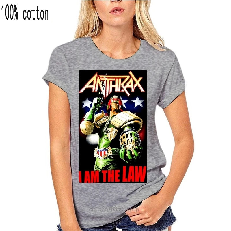 Anthrax JUDGE DREDD I AM THE LAW T-Shirt 2024 Thrash Metal Band - Lizard Vigilante