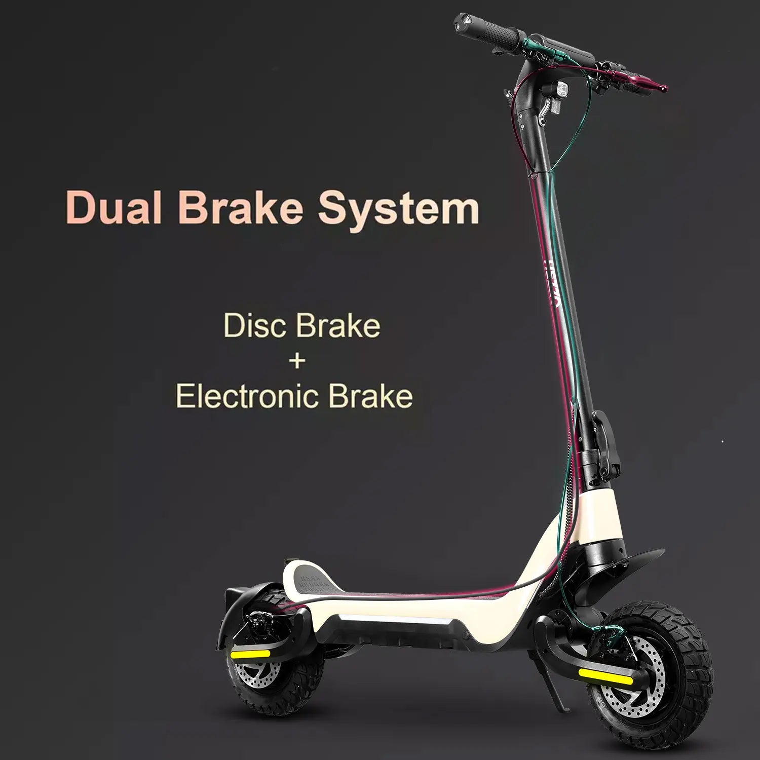 HEZZO Electric Scooter 18Ah 48V 1600W Powerful Dual Motors City Off Road F5 Escooter Oil Brake 28Mph 37 Miles Range US Warehouse - Premium  from Lizard Vigilante - Just $1179.99! Shop now at Lizard Vigilante