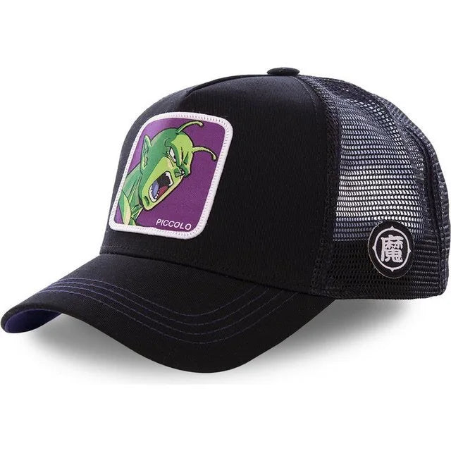 New Dragon Ball Trucker Hat Son Goku Cap Summer Travel Peaked Cap Men's Embroidery Hip-Hop Cap Style Sun Visor Adjustable Mesh - Premium cap from Lizard Vigilante - Just $4.99! Shop now at Lizard Vigilante