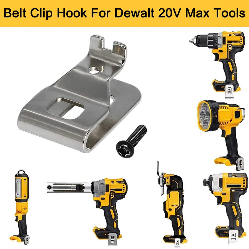 Universal Belt Clip Hook with Screw for Makita, Milwaukee, Bosch, Dewalt, Worx, Ryobi & Ridgid 18V/20V Power Tools - Premium tool hook from Lizard Vigilante - Just $13.88! Shop now at Lizard Vigilante