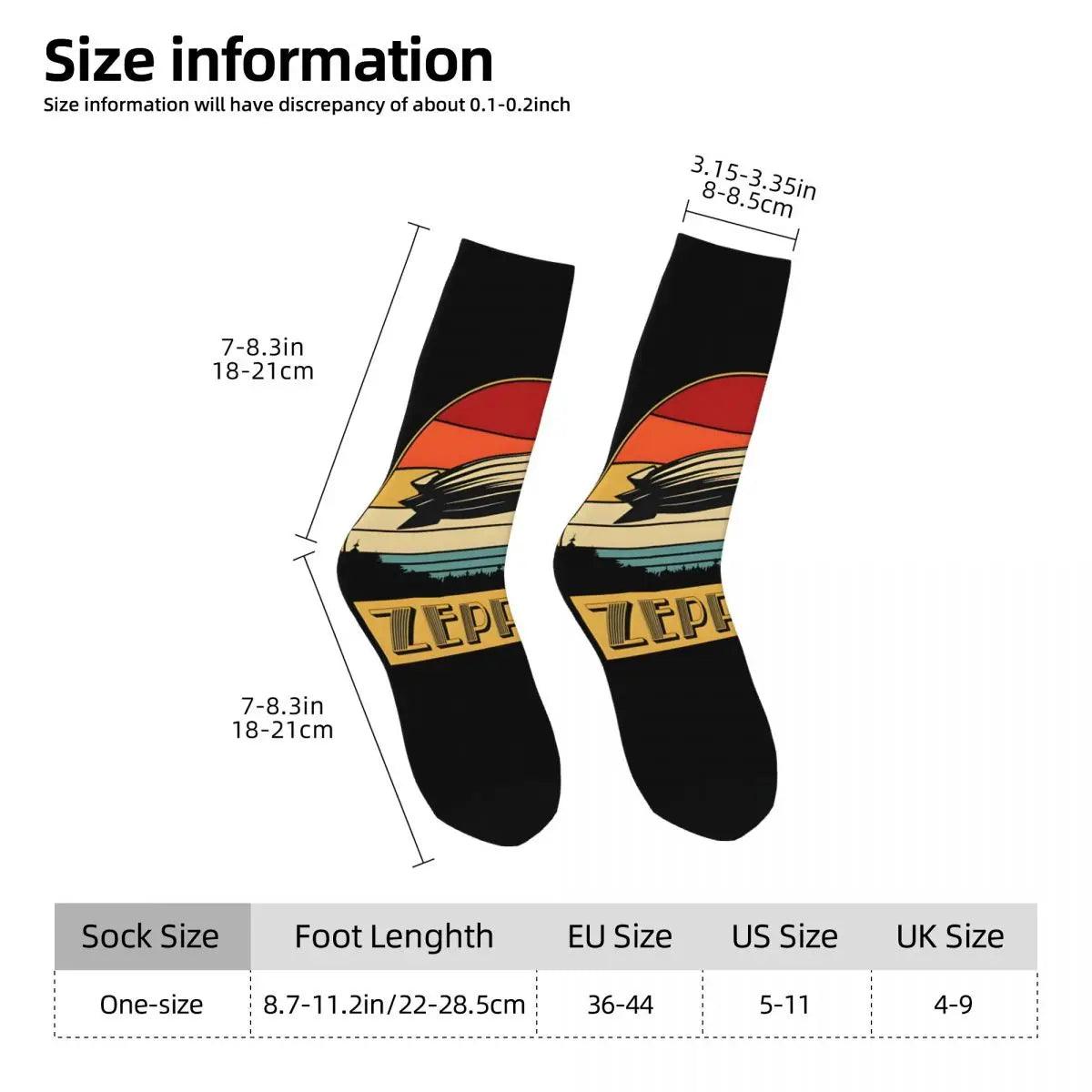 Vintage Cool Men's compression Socks Unisex Sleds Zeppelin Harajuku Pattern Printed Novelty Crew Sock - Lizard Vigilante