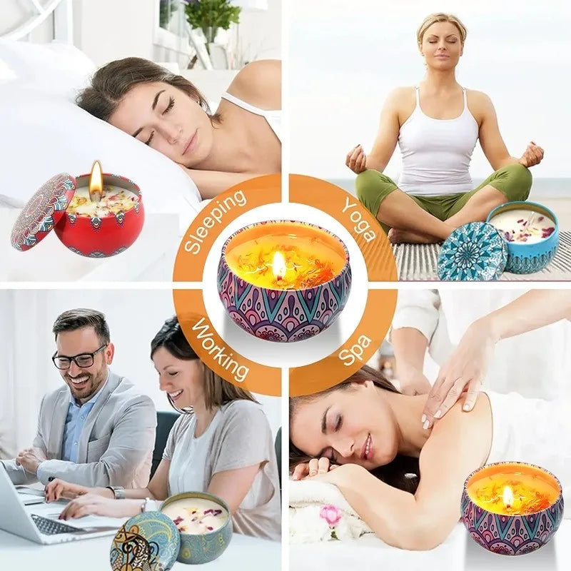 Scented Candle Handmade Natural Soy Aromatherapy Fragrance Birthday/New Year/Teacher Day/Christmas/Party Mother's Day Gift