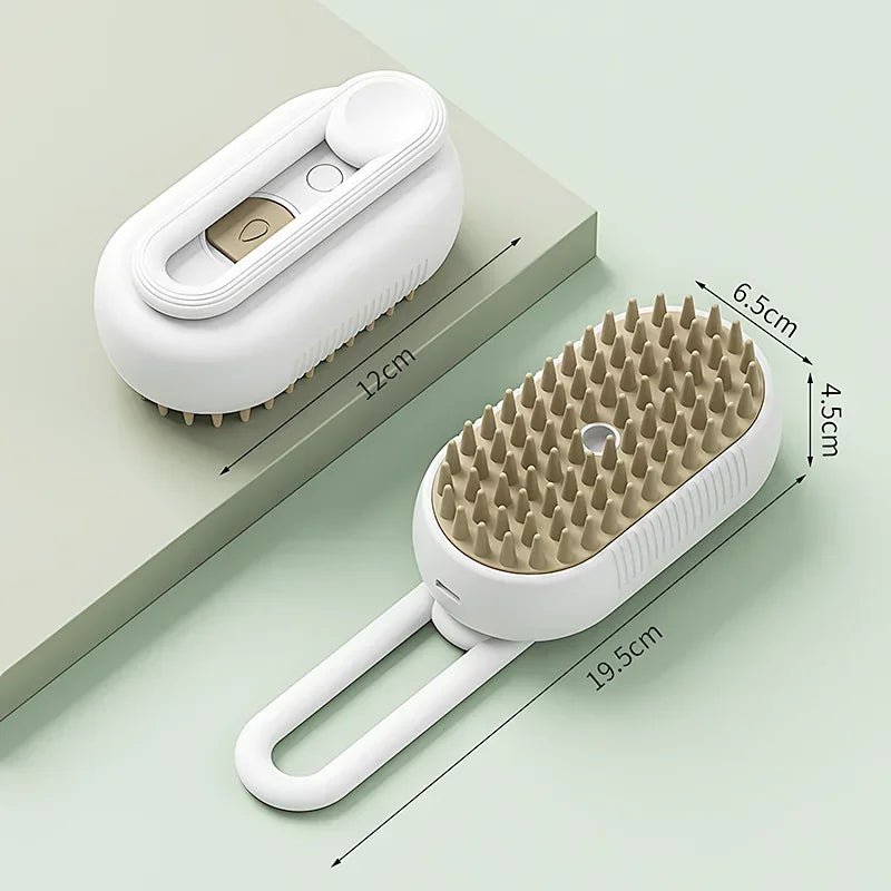 Easy To Use, 3-in-1 Pet Steam Brush for Cats and Dogs – Grooming, Hair Removal, and Massage Tool - Premium pet comb from Lizard Vigilante - Just $17.99! Shop now at Lizard Vigilante