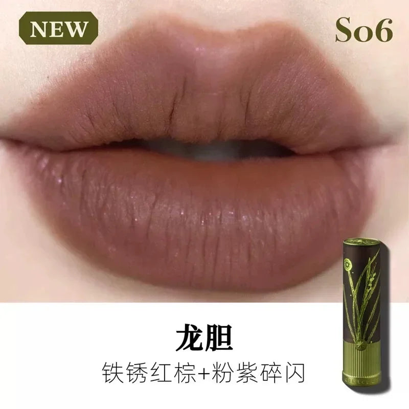 Girlcult Herbal Compendium Lipstick Matte Velvet Lip Clay Green Shimmer Lipgloss Moisturizing Longlasting Nostickup