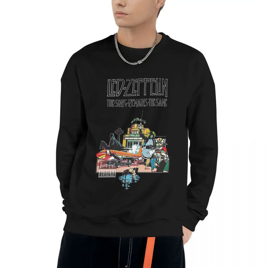 Epic Led Zeppelin Sweatshirt – Rock Your Style in Cozy Cotton-Poly Blend, Long Sleeve Casual Sweatshirt for Men & Women | Autumn & Winter Essential - Premium Hoodie from Lizard Vigilante - Just $36.88! Shop now at Lizard Vigilante