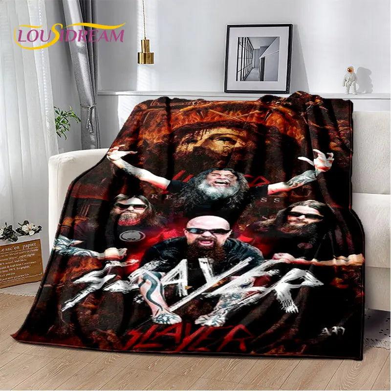 Slayer Heavy Metal Band Soft Plush Blanket,Flannel Blanket Throw Blanket for Living Room Bedroom Bed Sofa Picnic Cover Warm Kids - Lizard Vigilante