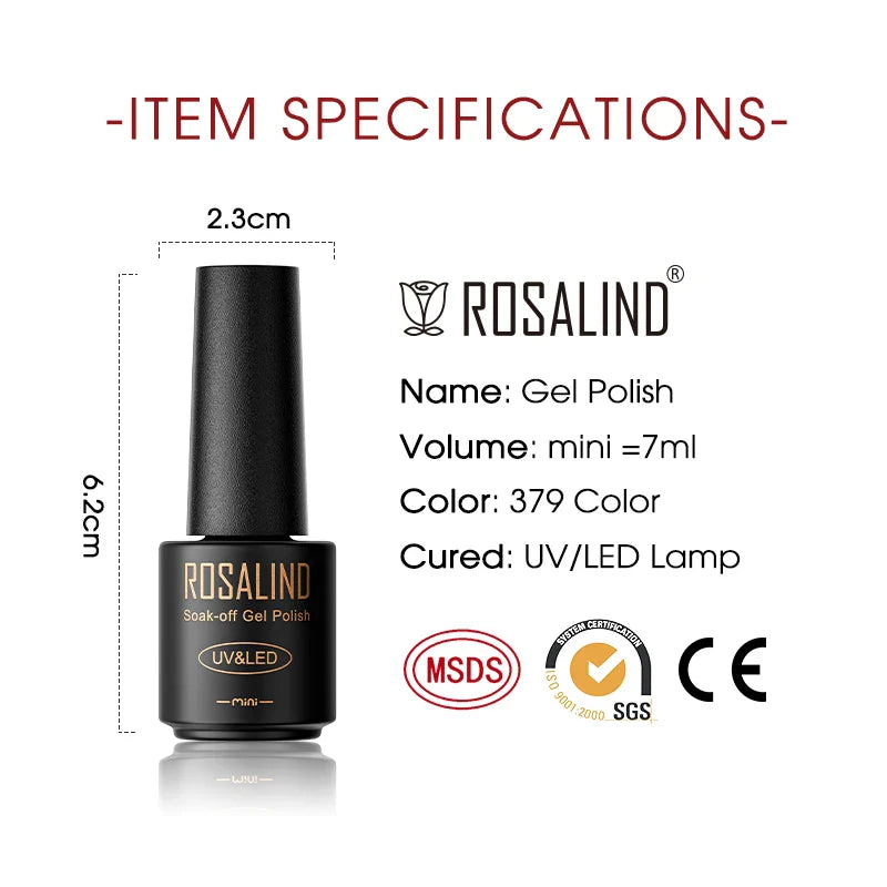 ROSALIND Gel Nail Polish Lamp All For Nails Art Manicure With Matt Base Top Coat Semi Permanant Gellak Nail Gel Polish Varnishes
