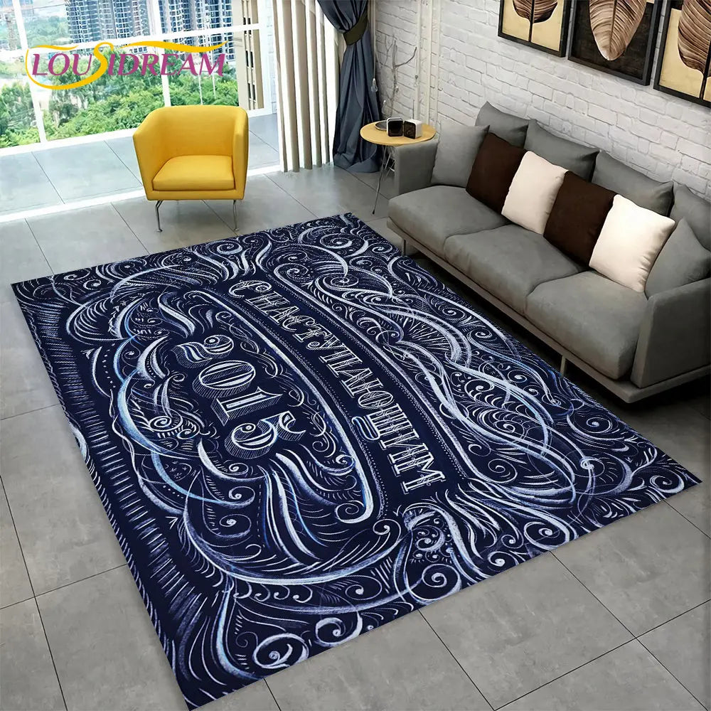 The Witchcraft Gothic Ouija Area Rug: LOUSIDREAM 3D Printed Tarot Carpet for Living Room & Bedroom