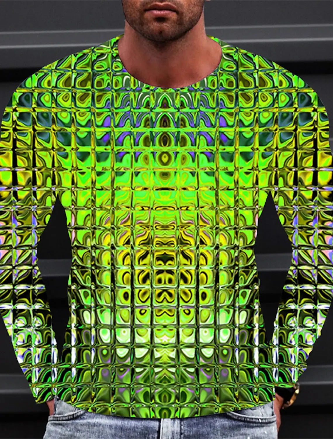 Chrome Static Longsleeve – Vintage Voltage for Modern Rebels - Premium tee from dsers - Just $29.99! Shop now at Lizard Vigilante