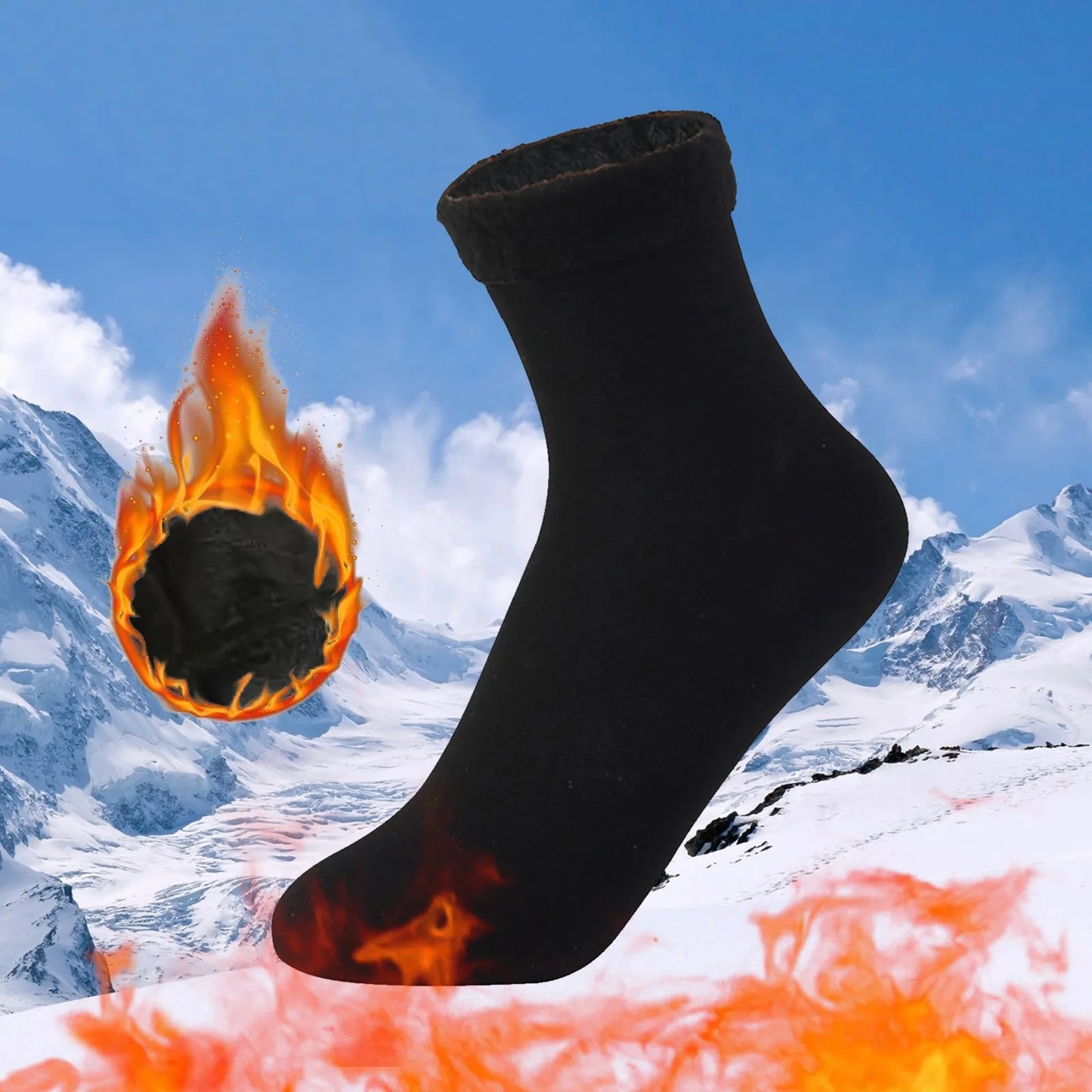 Winter Warm Thermal Socks for Men and Women | Extra Thick Insulated Heated Crew Boot Socks for Extreme Cold Weather - Premium socks from Lizard Vigilante - Just $12.88! Shop now at Lizard Vigilante