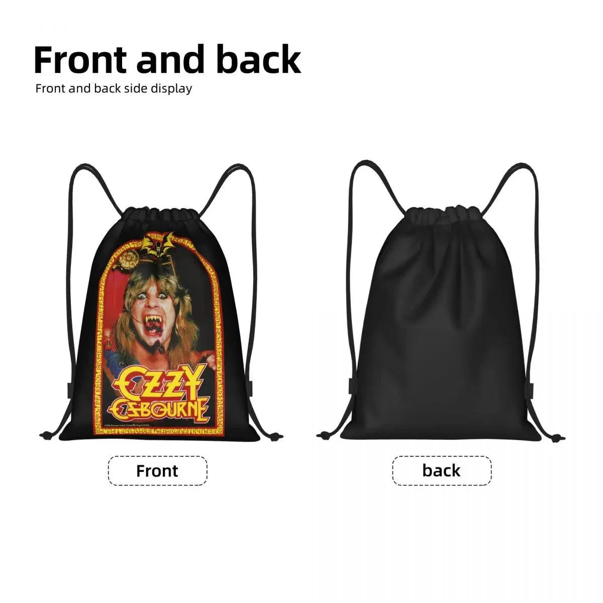 Ozzy Osbourne Heavy Metal Drawstring Bag – Rock Sackpack for Shopping, Gym, Yoga, and Sports | Unisex Polyester Backpack - Premium  from Lizard Vigilante - Just $22.88! Shop now at Lizard Vigilante