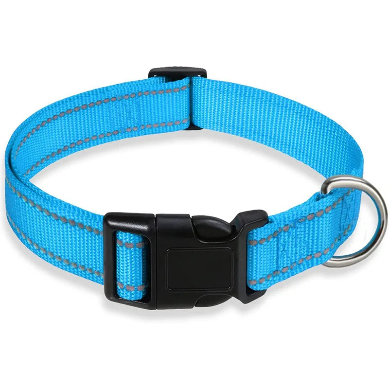 1.2/1.5/1.8M/Night Reflective Pet Towing Rope Collar Nylon Reinforcement Rope Walking Dog Towing Rope Collar Strap Dog Rope