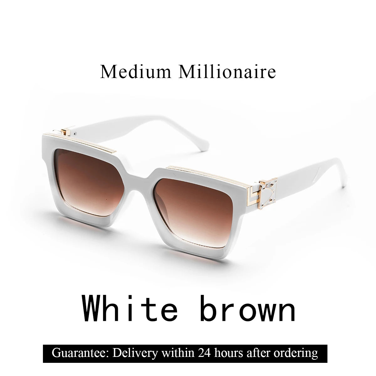 Ruiao Retro Black Millionaire Shades | Bold Designer Sunglasses for Men & Women - Premium shades from Lizard Vigilante - Just $23.88! Shop now at Lizard Vigilante