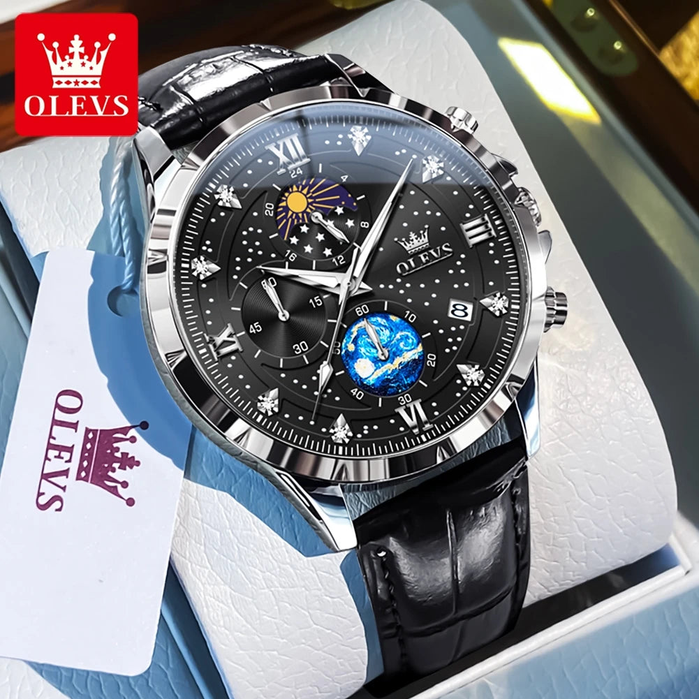 OLEVS 9807 Men's Luxury Watch - A Celestial Timepiece - Premium watches from Lizard Vigilante - Just $55.99! Shop now at Lizard Vigilante