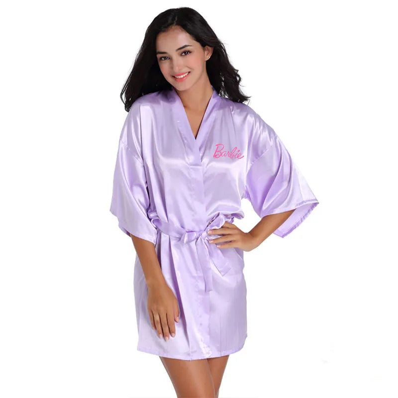 Sexy Waist Belted Barbie Nightgown for Women – Comfortable & Versatile Flannel Cardigan, Large Size, Thin & Elegant - Premium T-shirt from Lizard Vigilante - Just $29.88! Shop now at Lizard Vigilante