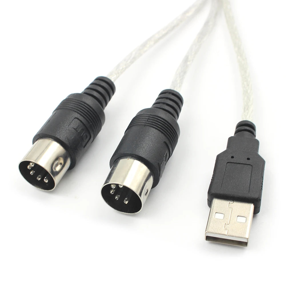 Professional USB IN-OUT MIDI Cable Adapter – Connect PC to Electronic Keyboard & Musical Instruments - Premium  from Lizard Vigilante - Just $20.99! Shop now at Lizard Vigilante