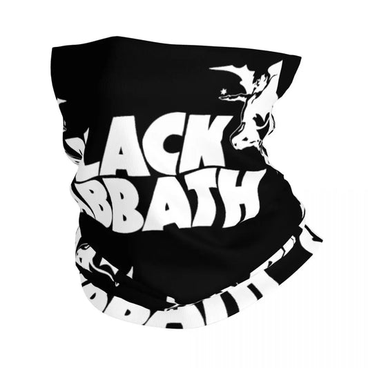 Black Face Mask Sabbath Neck Gaiter Printed Unisex Scarf Warm Headband Motorcycle Windproof - Premium neck gaiter from Lizard Vigilante - Just $18.88! Shop now at Lizard Vigilante