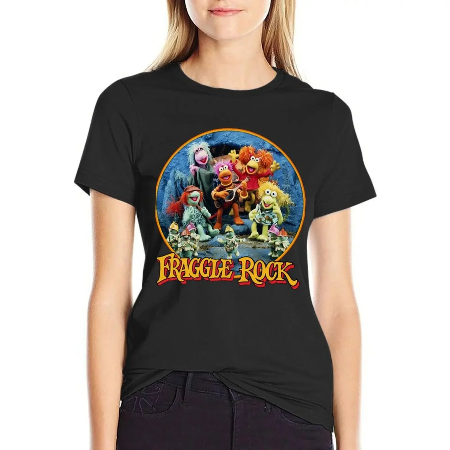 Fraggle Rock Muppets TV Show T-Shirt Gifts For Music Fans Music Vintage Retro Female Clothing Tops Short Sleeve Tee Women's Shirt - Lizard Vigilante