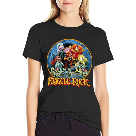 Fraggle Rock Muppets TV Show T-Shirt Gifts For Music Fans Music Vintage Retro Female Clothing Tops Short Sleeve Tee Women's Shirt - Premium  from Lizard Vigilante - Just $21.99! Shop now at Lizard Vigilante