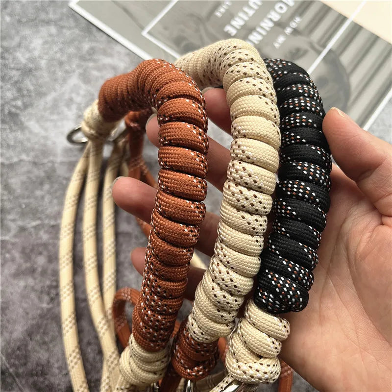 Handmade Brown Lanyard Bag Strap – Premium Metal Keyring and Cotton Chain for Women - Premium bag strap from Lizard Vigilante - Just $19.97! Shop now at Lizard Vigilante