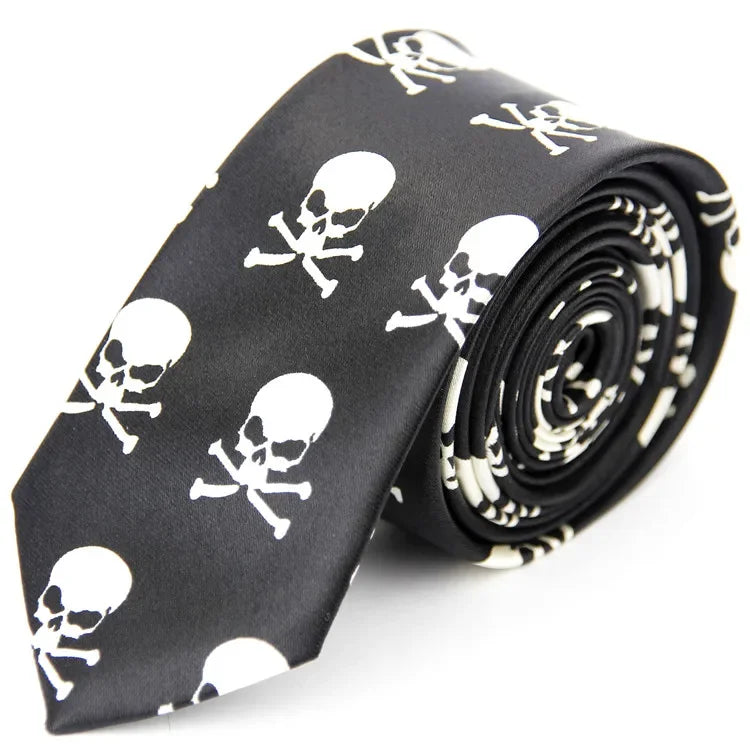 Unisex Neckties Narrow Skinny Wedding Accessories Black Blue Red Pink White Purple Piano Skull Slim 5cm/2in Neckties for Men Women - Premium Necktie from dsers - Just $18.88! Shop now at Lizard Vigilante