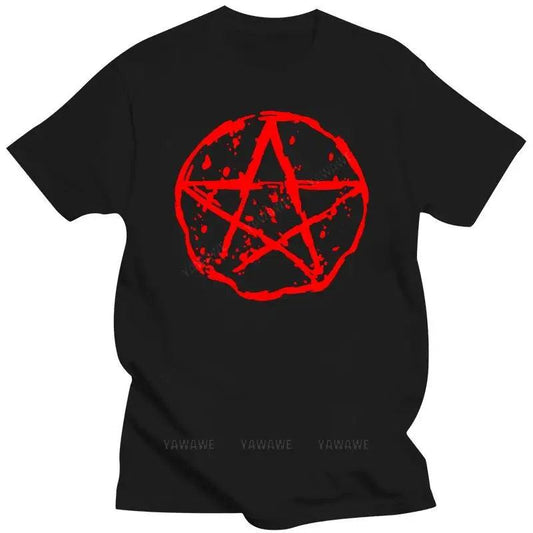 Pentagram T-Shirt Screenprinted S-2Xl Rock Goth Punk Metal Gothic Emo Mens Women Oversized Tops New Unisex Funny For Grandma pa Satanic Tee Shirt - Premium t-shirt from Lizard Vigilante - Just $22.99! Shop now at Lizard Vigilante