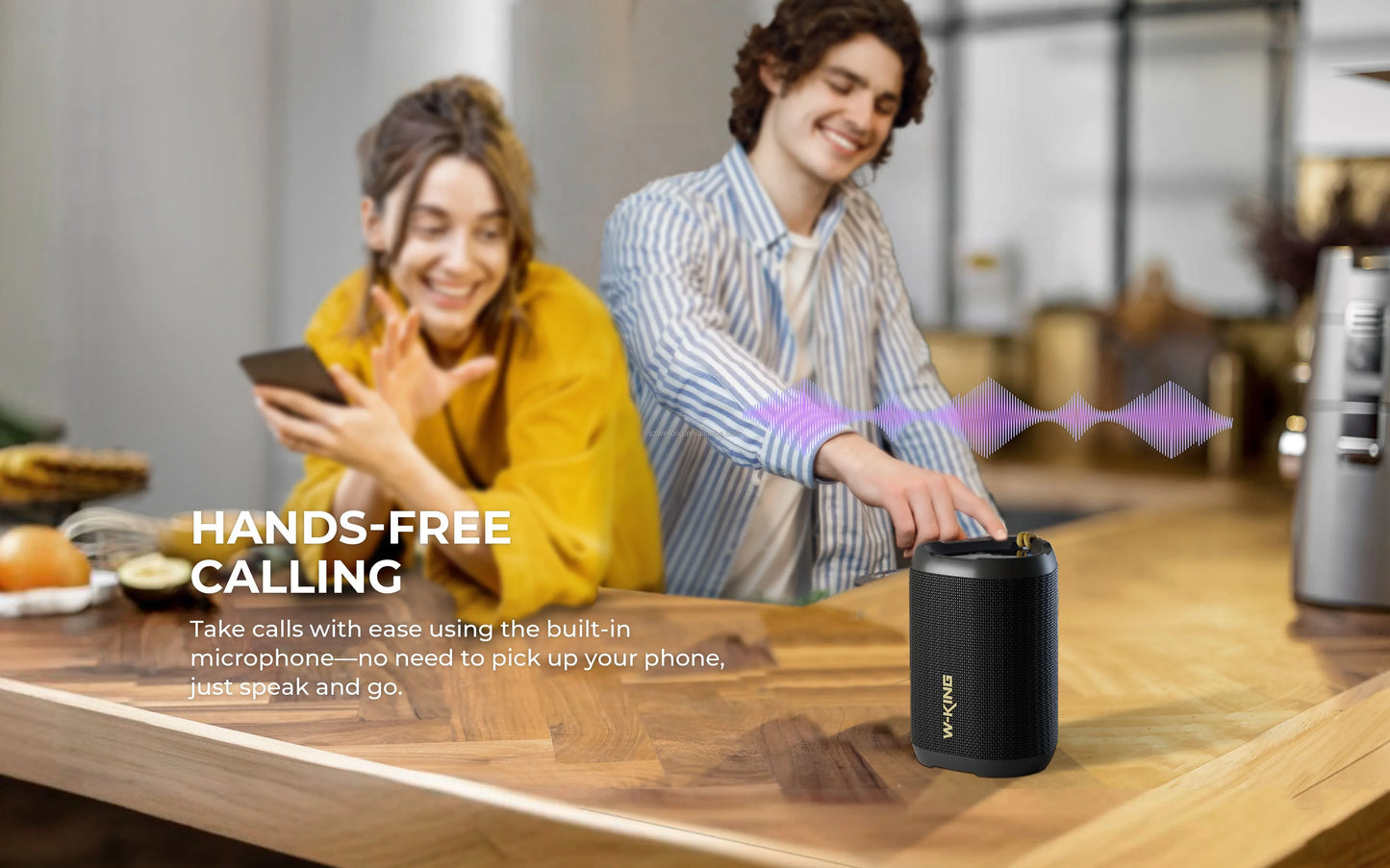 Bluetooth Speaker with LED Display Heavy Bass and 15W Power Waterproof IPX7 for Outdoor Parties