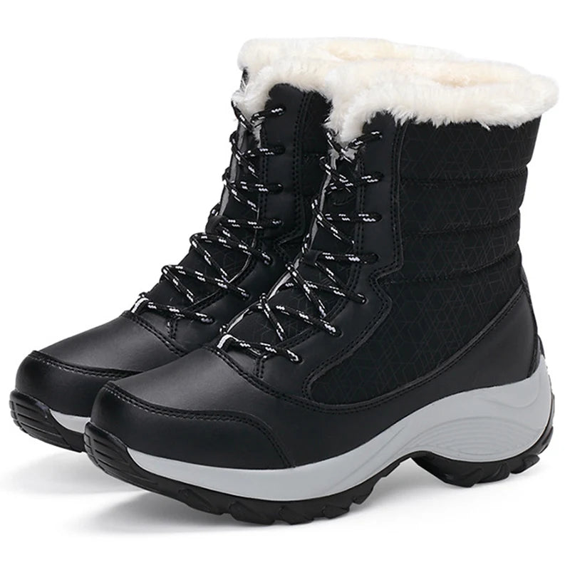 Winter-Ready Women's Ankle Boots – Waterproof, Warm, and Cozy Fur Lined Snow Boots - Premium boots from Lizard Vigilante - Just $52.88! Shop now at Lizard Vigilante