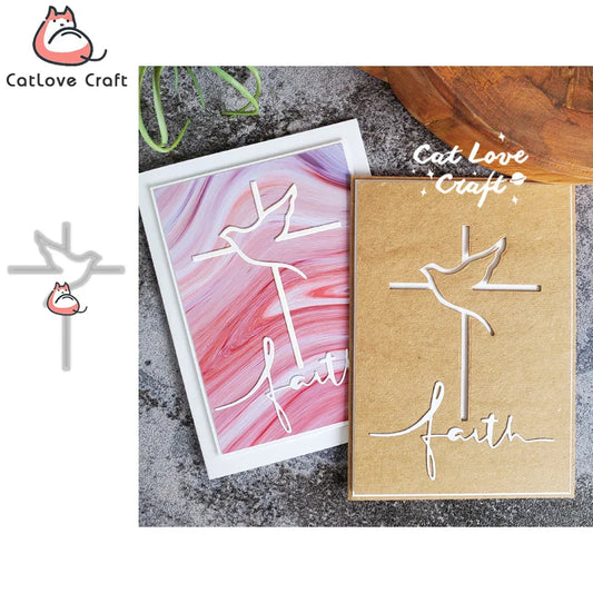 Catlove Dove Cross Easter Metal Cutting Dies Scrapbooking Mold Stencil Die Cuts Card Making DIY Craft Embossing New Die For 2023