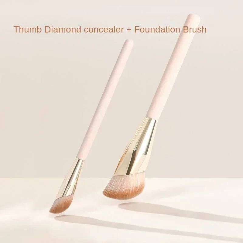 1/2pcs Foundation Brush Oblique Head Concealer Brush Face Liquid Cream Powder Make Up Brushes Face Contour Beauty Tool
