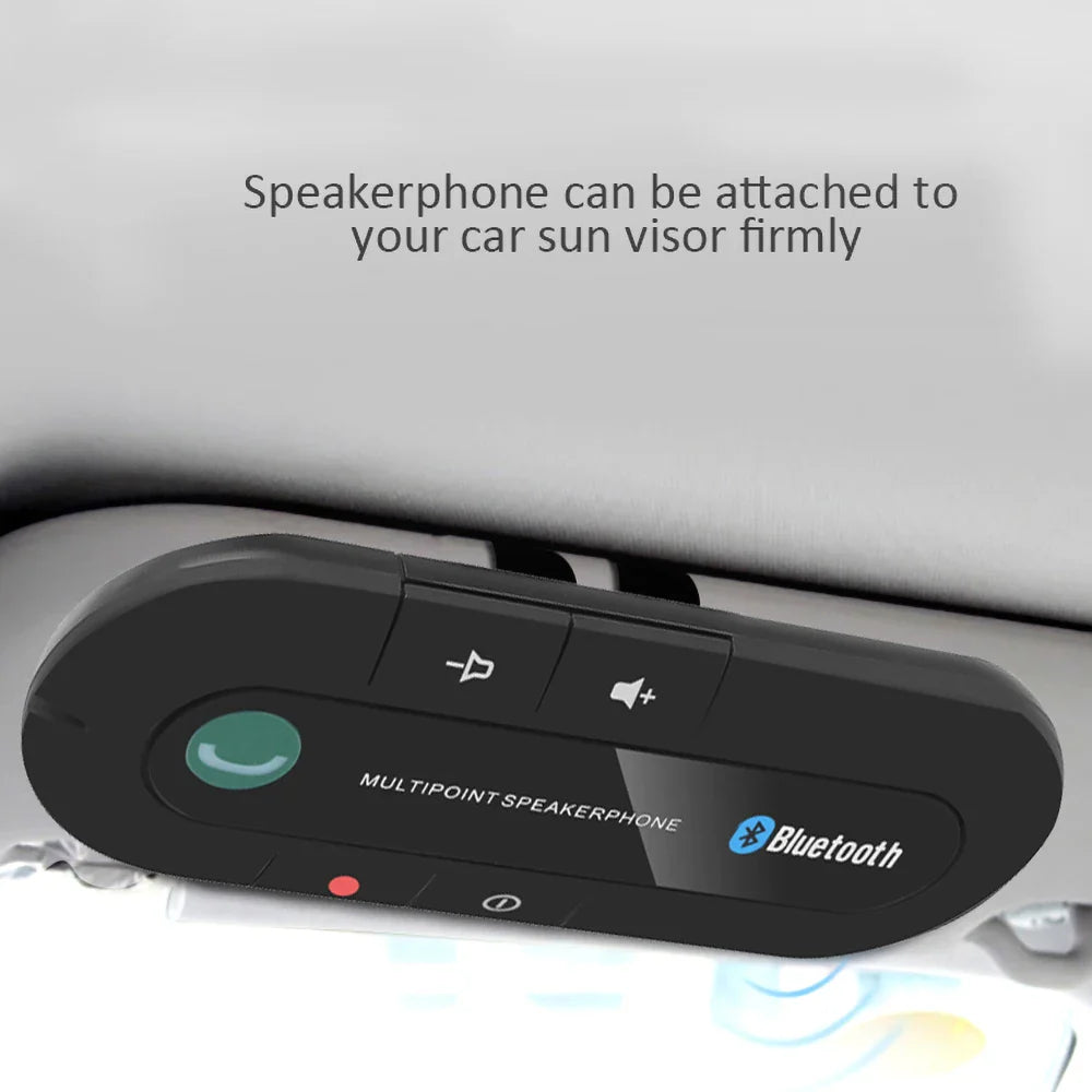 Bluetooth Speaker Handsfree Car Kit Sun Visor Clip Wireless Audio Receiver Speakerphone Wireless Stereo MP3 Music Player