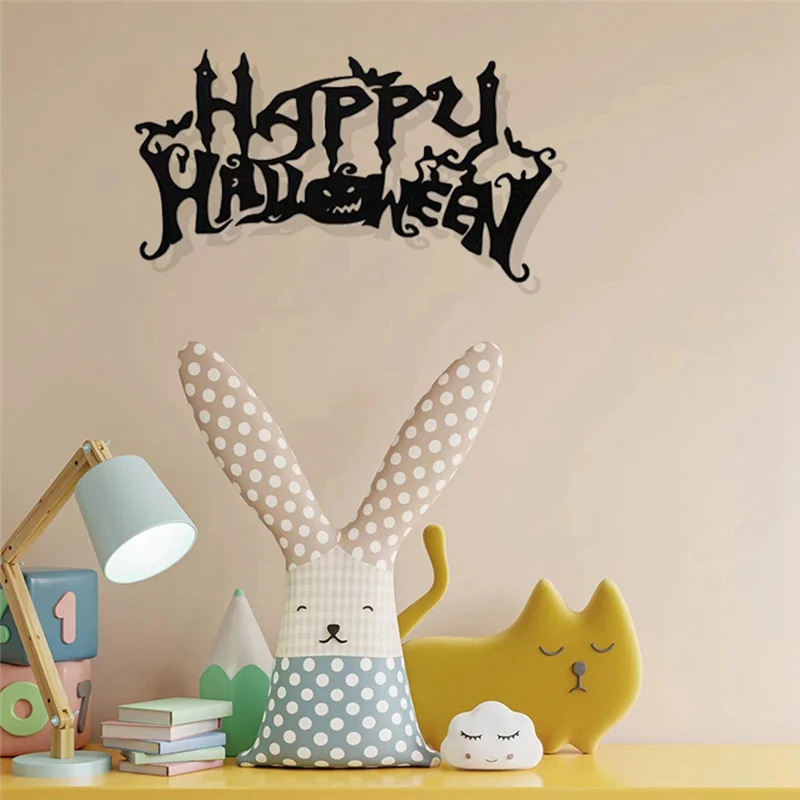 ABKJ-Halloween Theme Decor, Wall Art Decorations, Indoor Livingroom Black Classic Room Decor Wall Decor Metal Wall Hanging