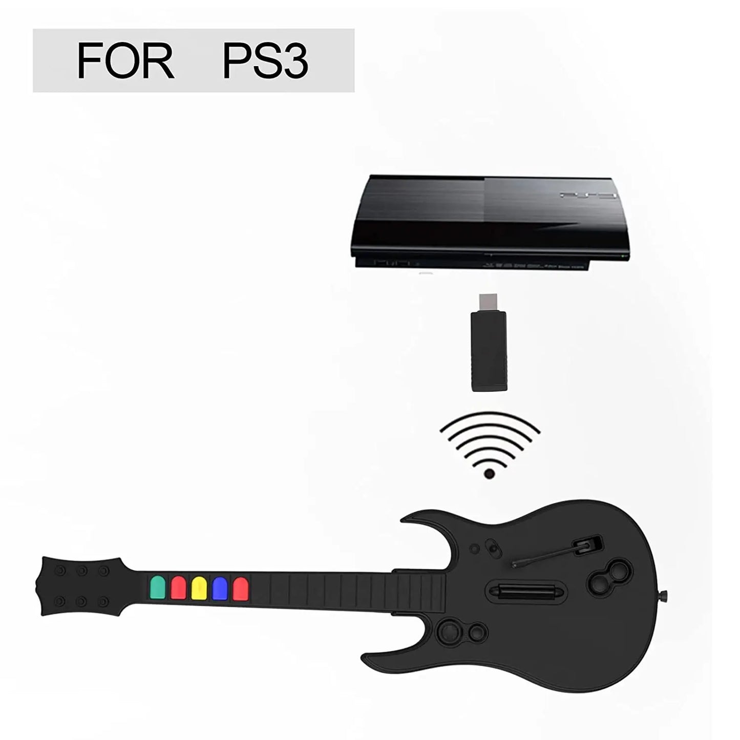 DOYO 2.4G Wireless Guitar Hero Controller for PC PS3 Compatible With Clone Hero Rock Band Games Remote Joystick Console - Premium guitar hero guitar from Lizard Vigilante - Just $99.99! Shop now at Lizard Vigilante