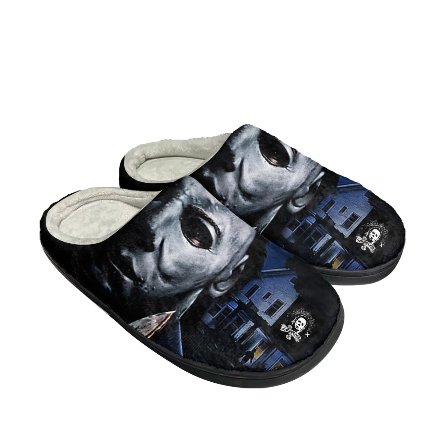 Michael Myers Slippers - Horror Halloween Home Cotton Slippers, Plush Casual Keep Warm Shoes - Premium slippers from Lizard Vigilante - Just $29.99! Shop now at Lizard Vigilante