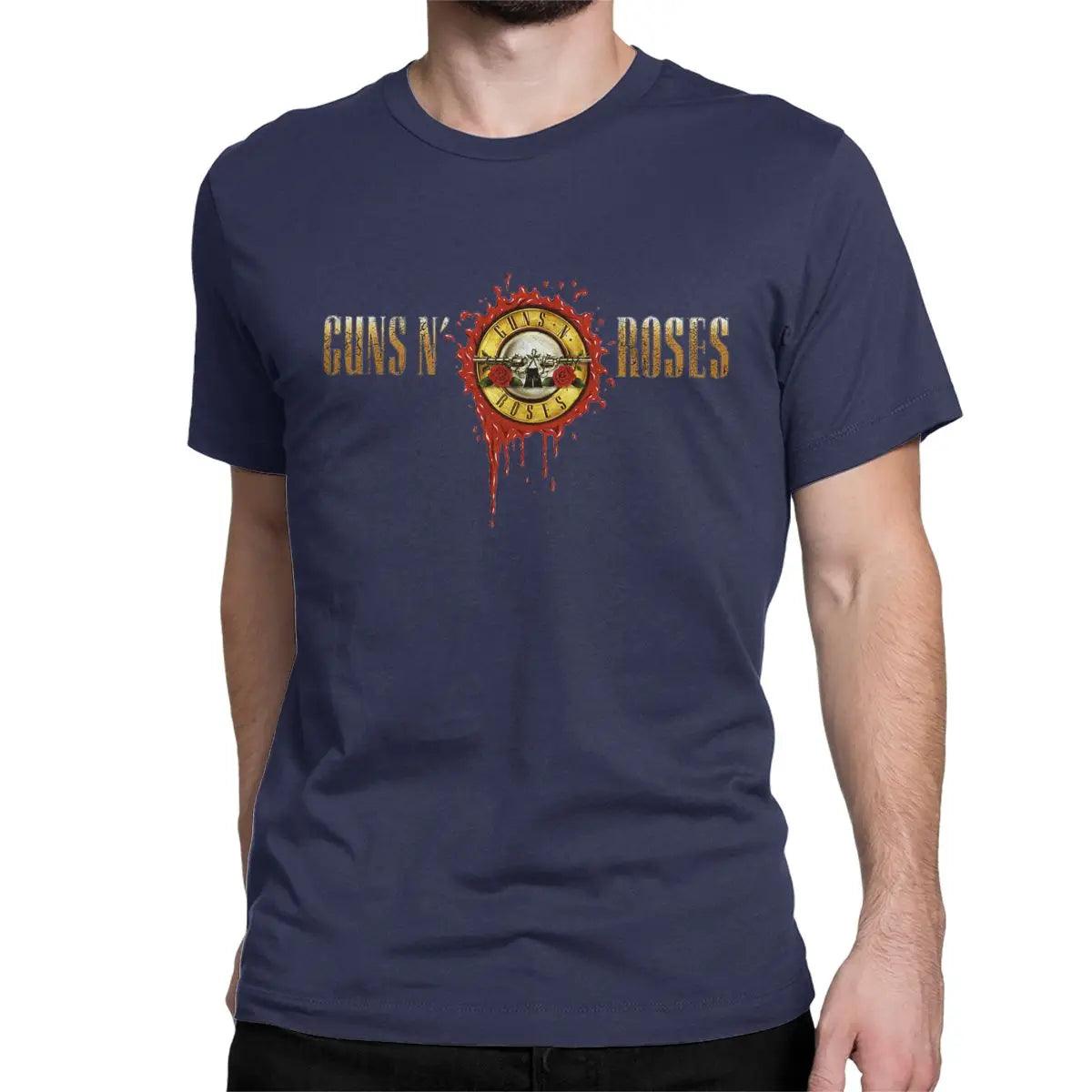 Guns N Rose Heavy Metal T-Shirt Men Women's Round Collar Pure Cotton T Shirts Steampunk Music Tee Shirt Classic Tops - Premium T-Shirt from Lizard Vigilante - Just $23.99! Shop now at Lizard Vigilante