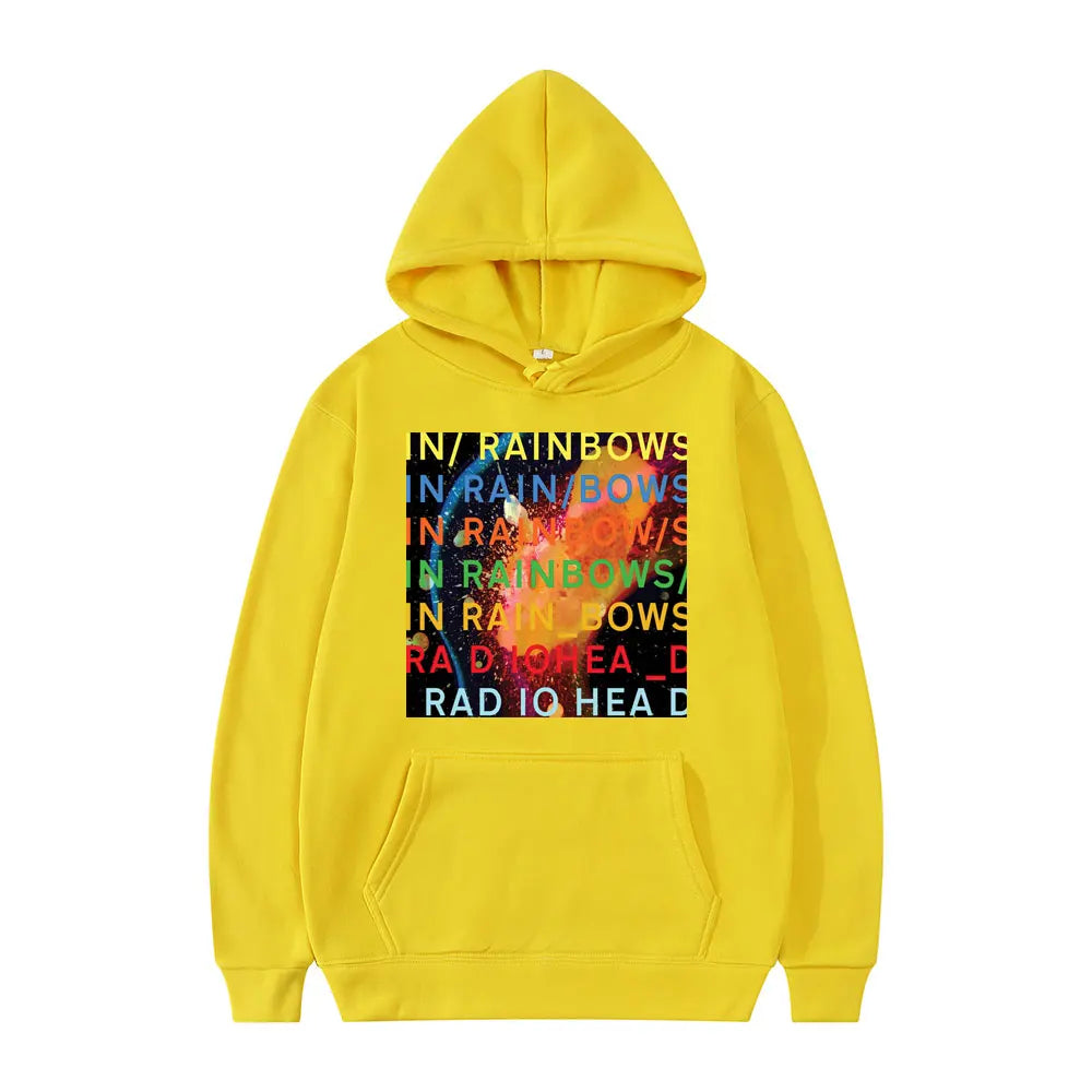 Vintage Radiohead "In Rainbows" Oversized Hoodie – Harajuku Streetwear for Men & Women - Premium Long-sleeve hoodie from Lizard Vigilante - Just $38.88! Shop now at Lizard Vigilante