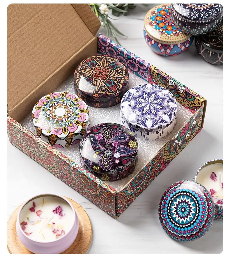 Osmanthus Gardenia Fragrance Candles with Petals Small Romantic Fragrance Candles for Girls' Birthday Gifts Home Aromatherapy