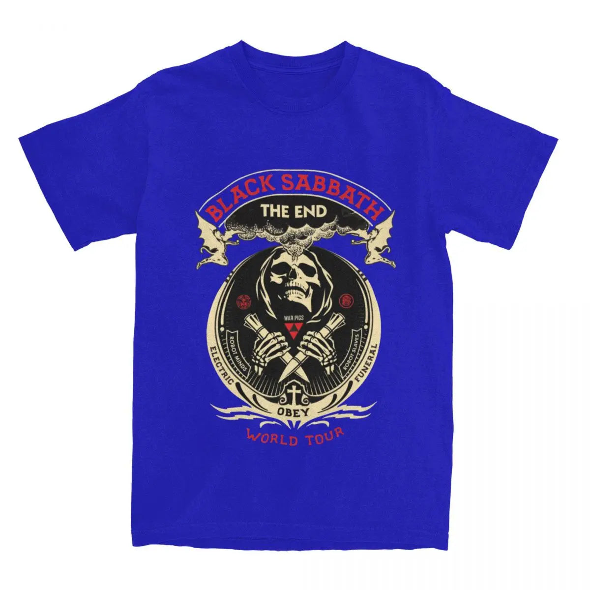 Black Sabbaths The End T-Shirt Men's Cotton Top Tee Retro Rock Band Crewneck Short Sleeve - Premium T-shirt from Lizard Vigilante - Just $23.88! Shop now at Lizard Vigilante